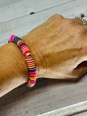 Rainbow African Heishi Bracelet