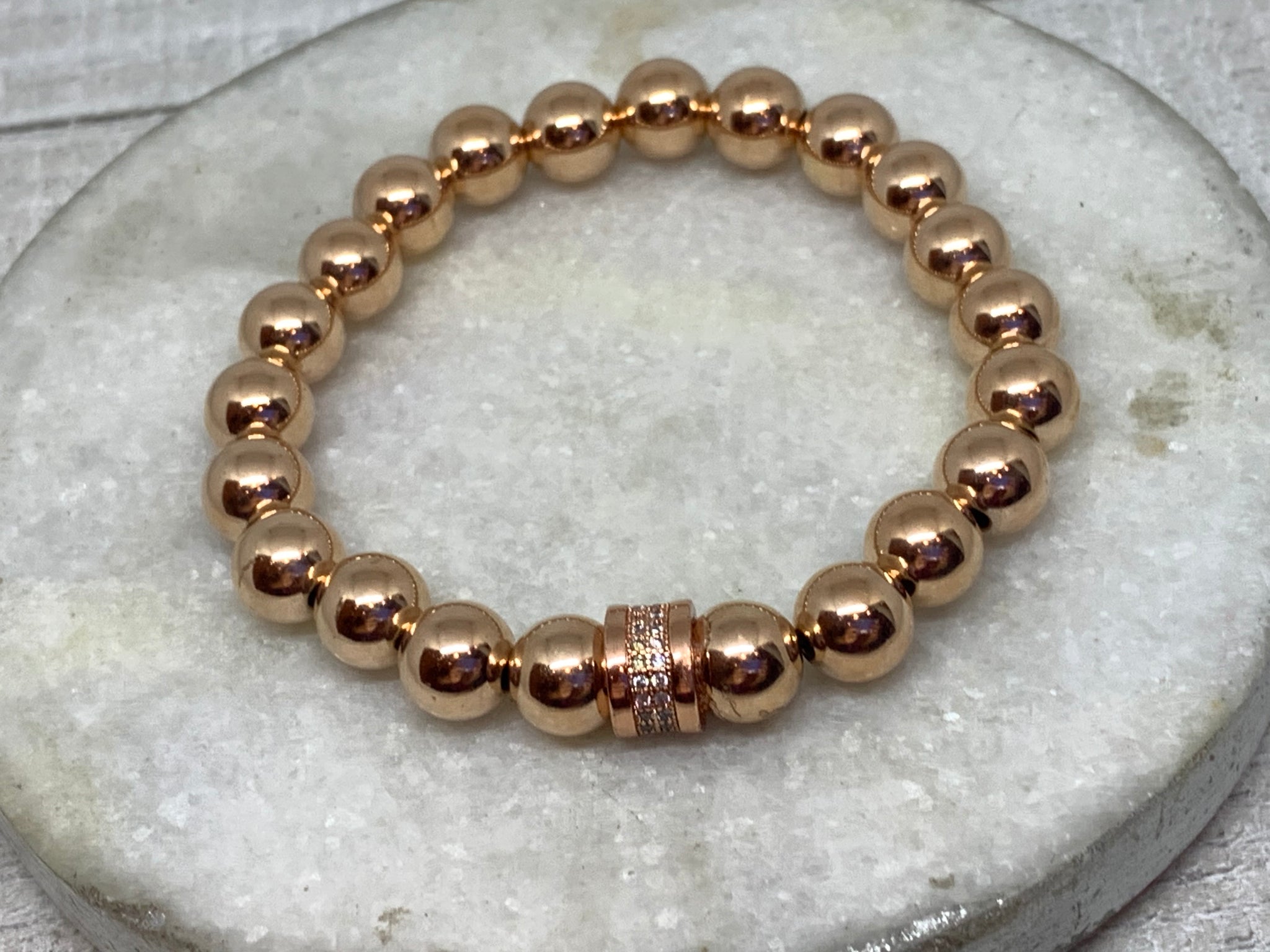 Rose Gold Baller Bead Bracelet