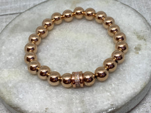 Rose Gold Baller Bead Bracelet