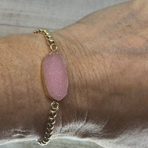 Gold Filled & Lavender Bracelet