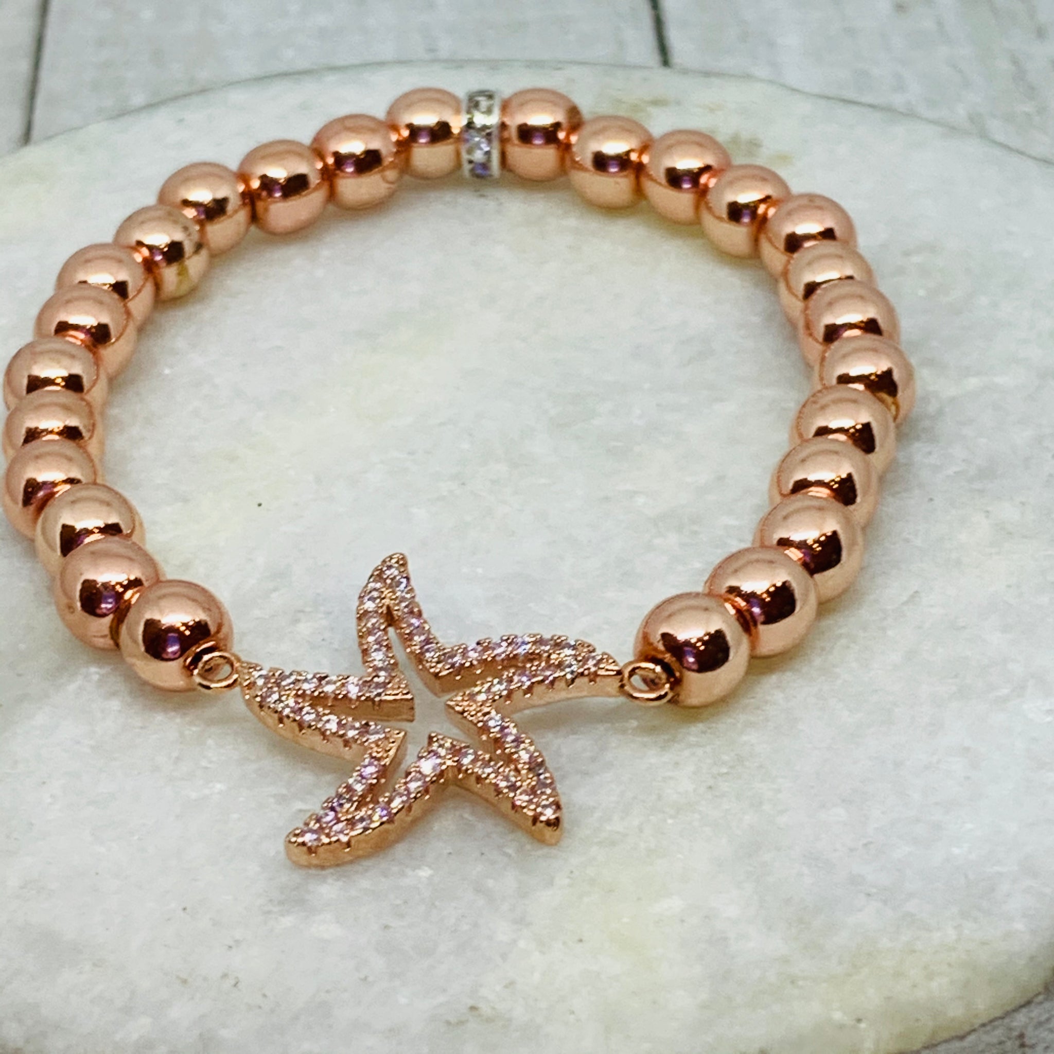 Pink Lady Dancing Starfish Bracelet
