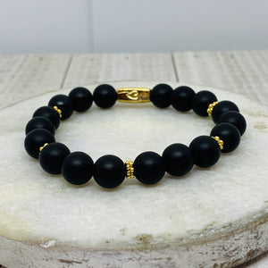 Mega Black & Gold Bracelet Stack