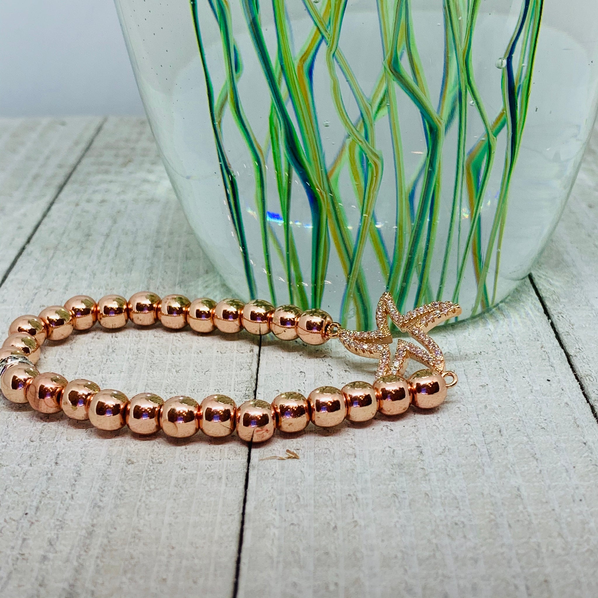 Pink Lady Dancing Starfish Bracelet