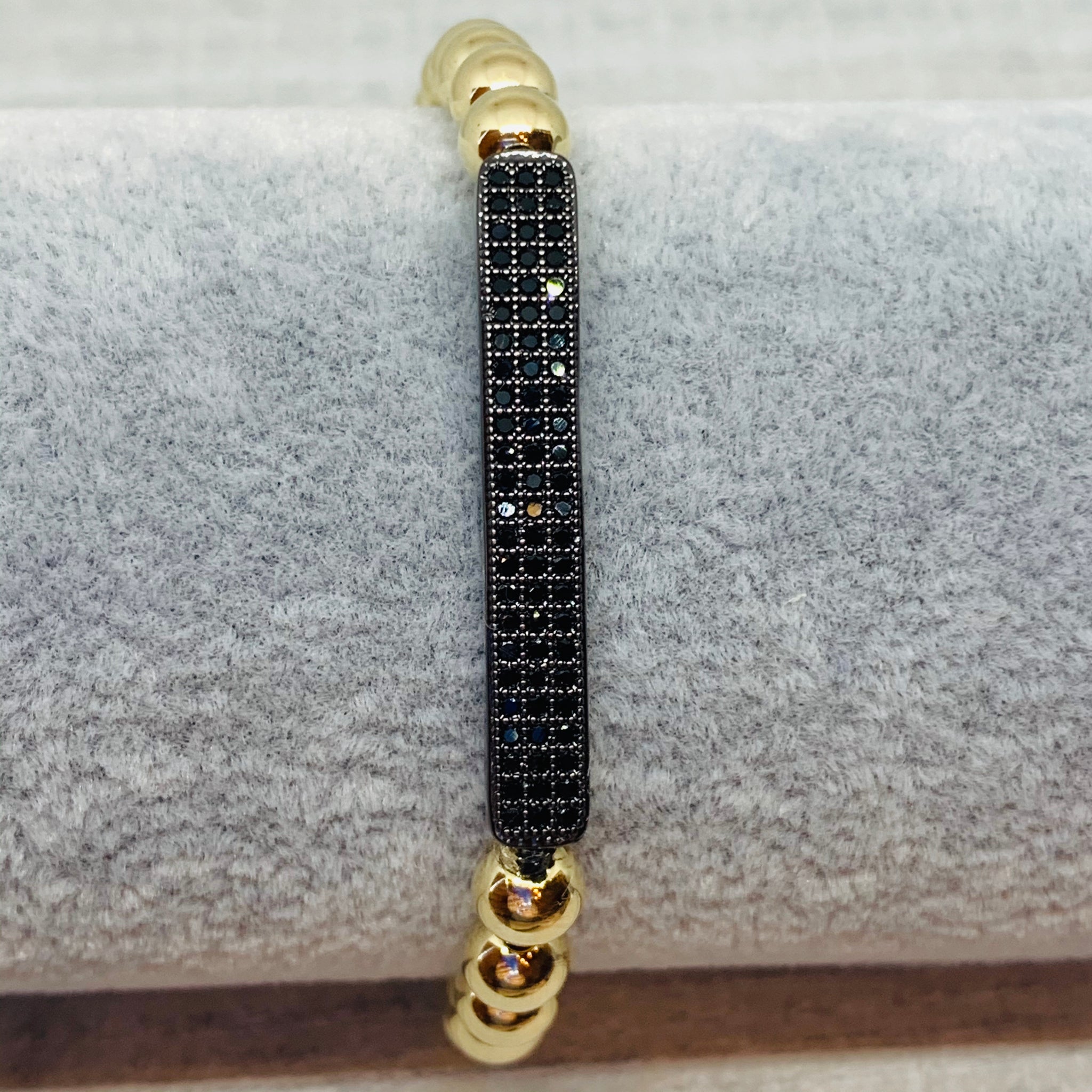 Gold & Black Bar Bracelet