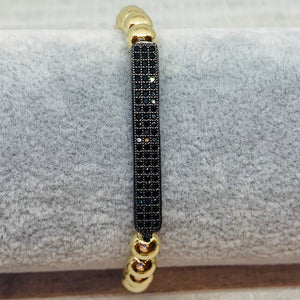 Gold & Black Bar Bracelet