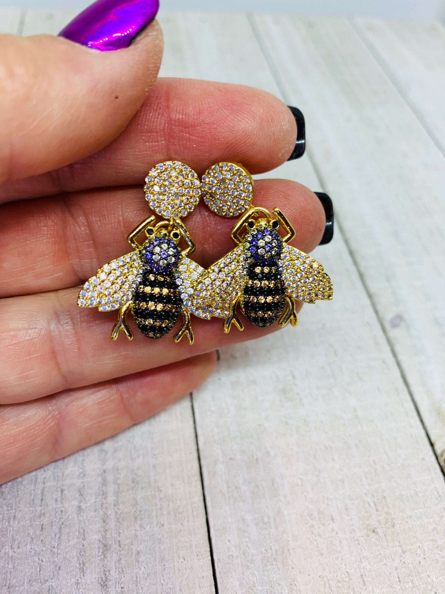 Crystal Bee Earring