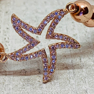 Pink Lady Dancing Starfish Bracelet