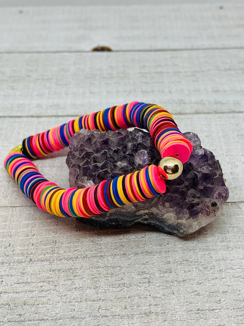 Rainbow African Heishi Bracelet