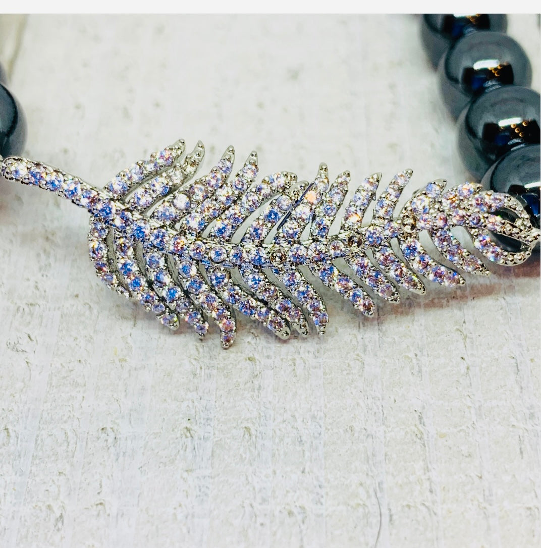 Silver Leaf Single Bracelet