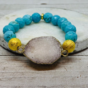 The Halie Bracelet -Mint Blue Turquoise