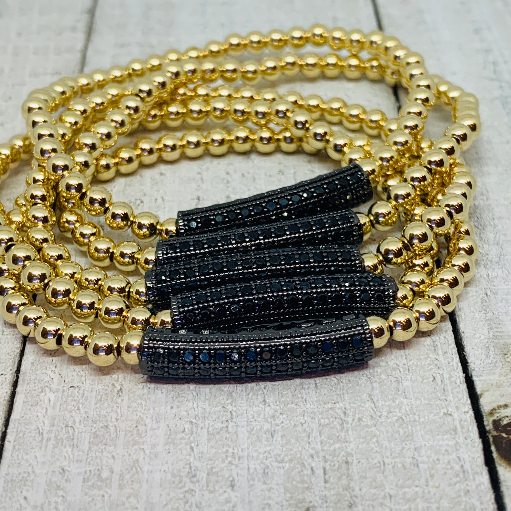 Golden Black Beauty Bracelet