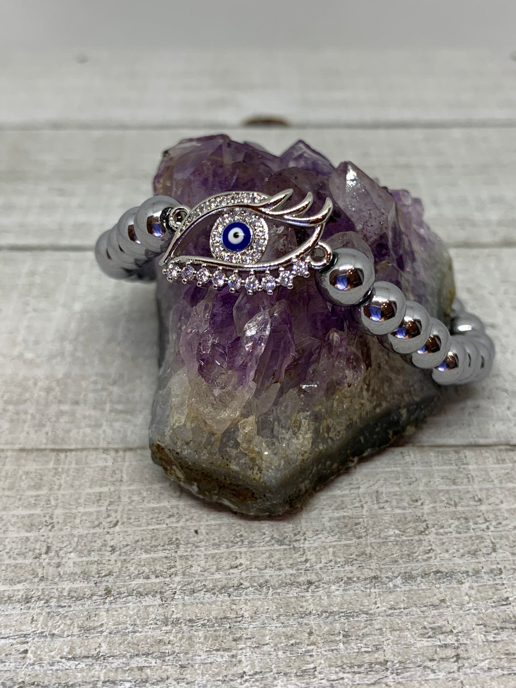 Silver Evil Eye Bracelet
