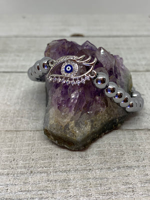 Silver Evil Eye Bracelet