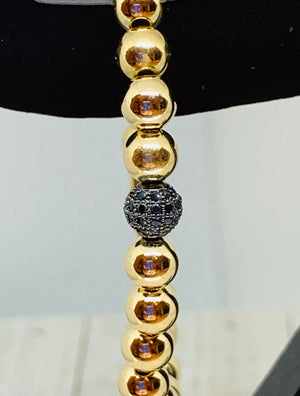 Tri Gold 6mm Bracelet Stack
