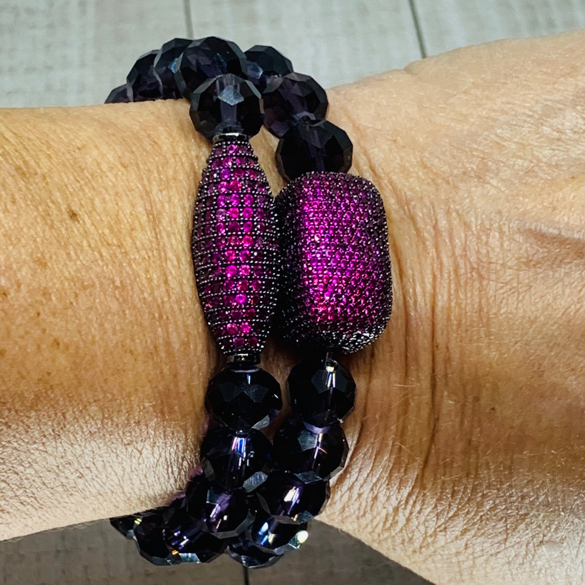 Hot Pink Oval Bracelet