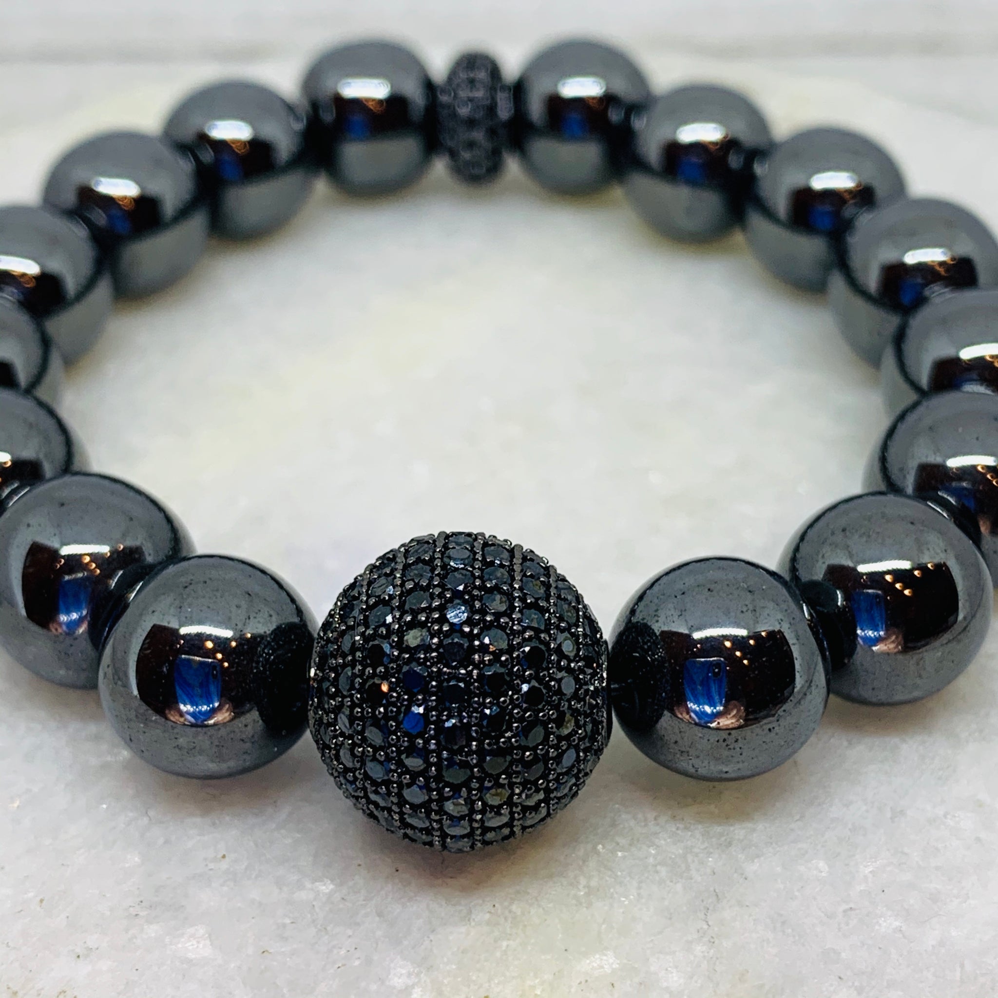 The Susan Bracelet 10 mm Black Hematite Beauty