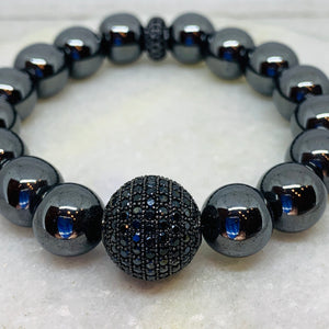 The Susan Bracelet 10 mm Black Hematite Beauty