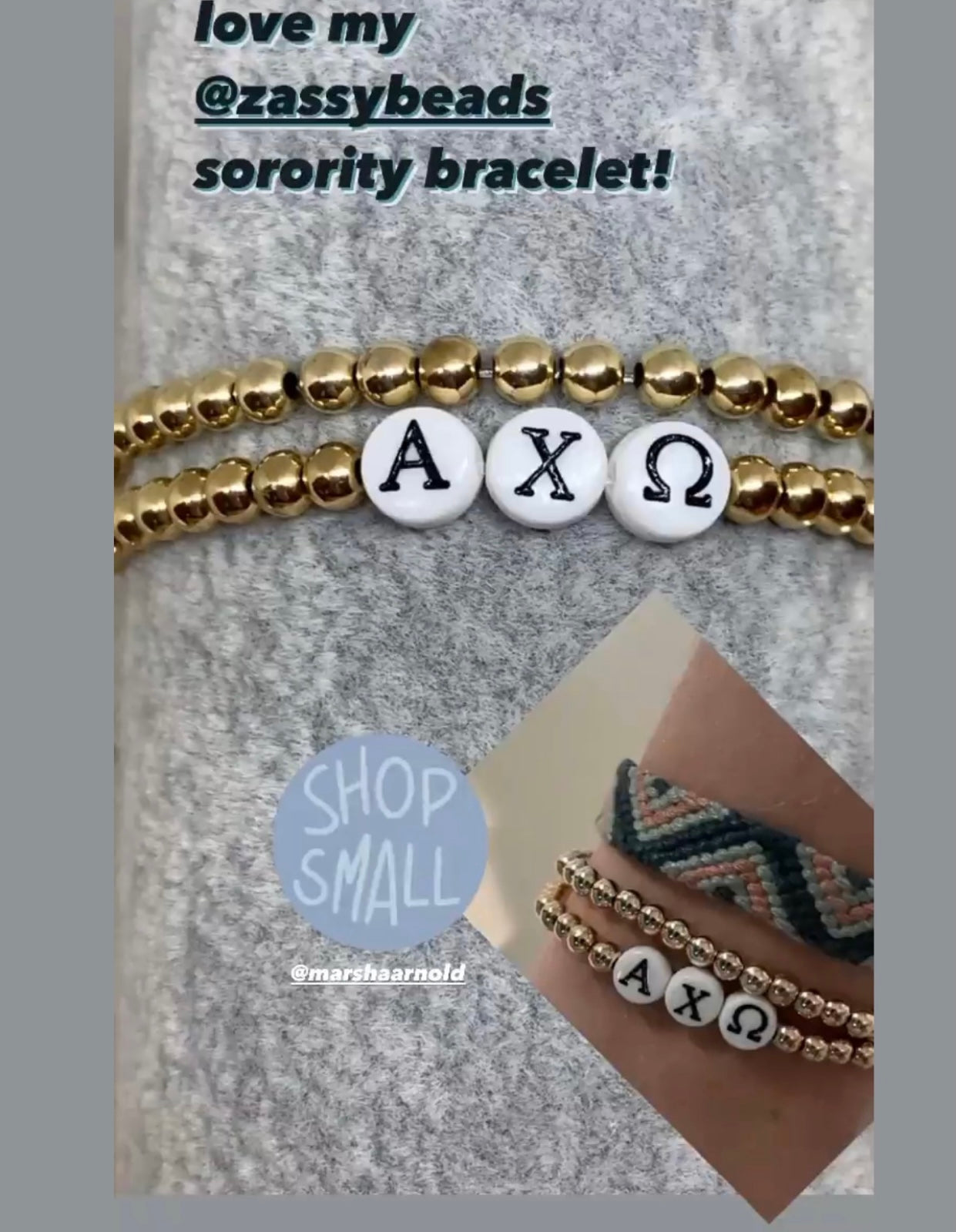 Sorority Initial Bracelet