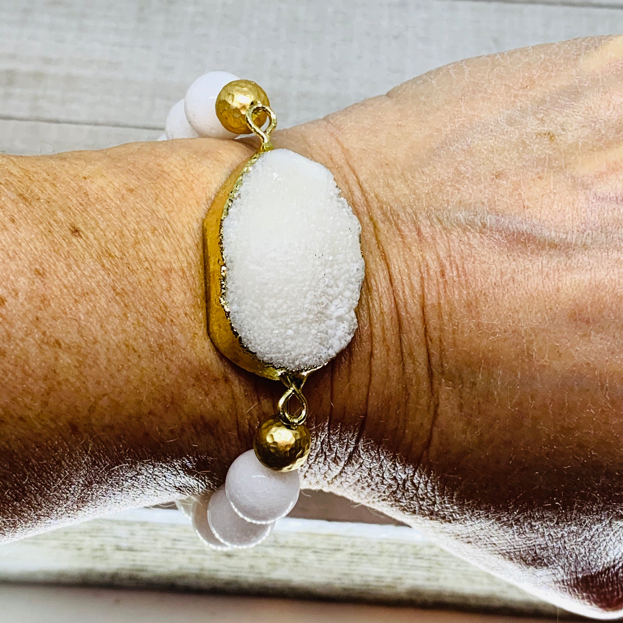 Snow White Druzy Bracelet
