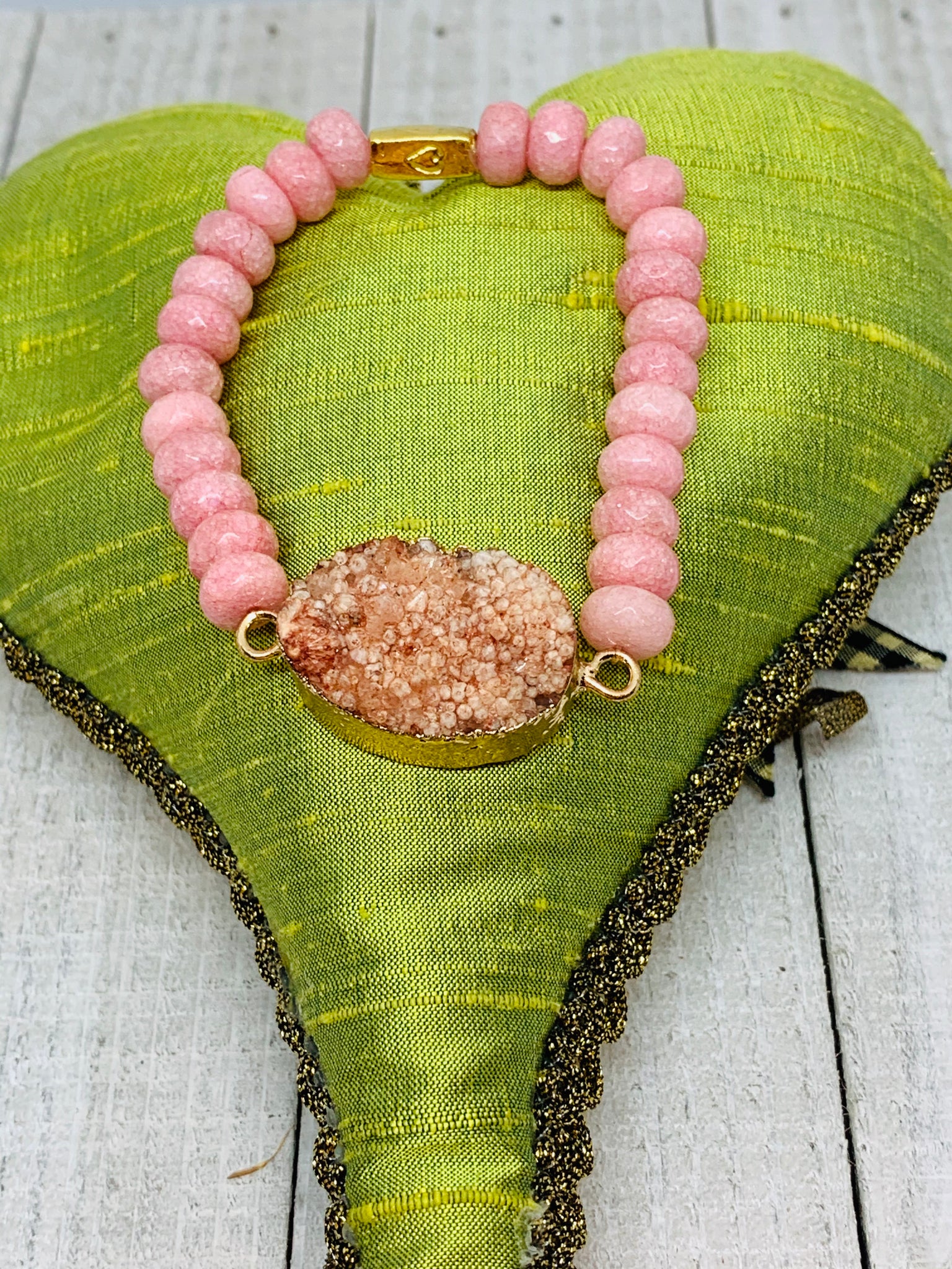 Peaches N Cream Druzy Bracelet