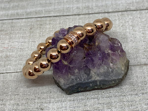 Rose Gold Baller Bead Bracelet