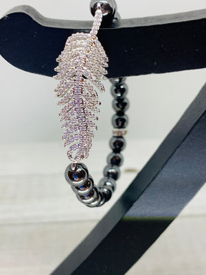 Silver Leaf Single Bracelet