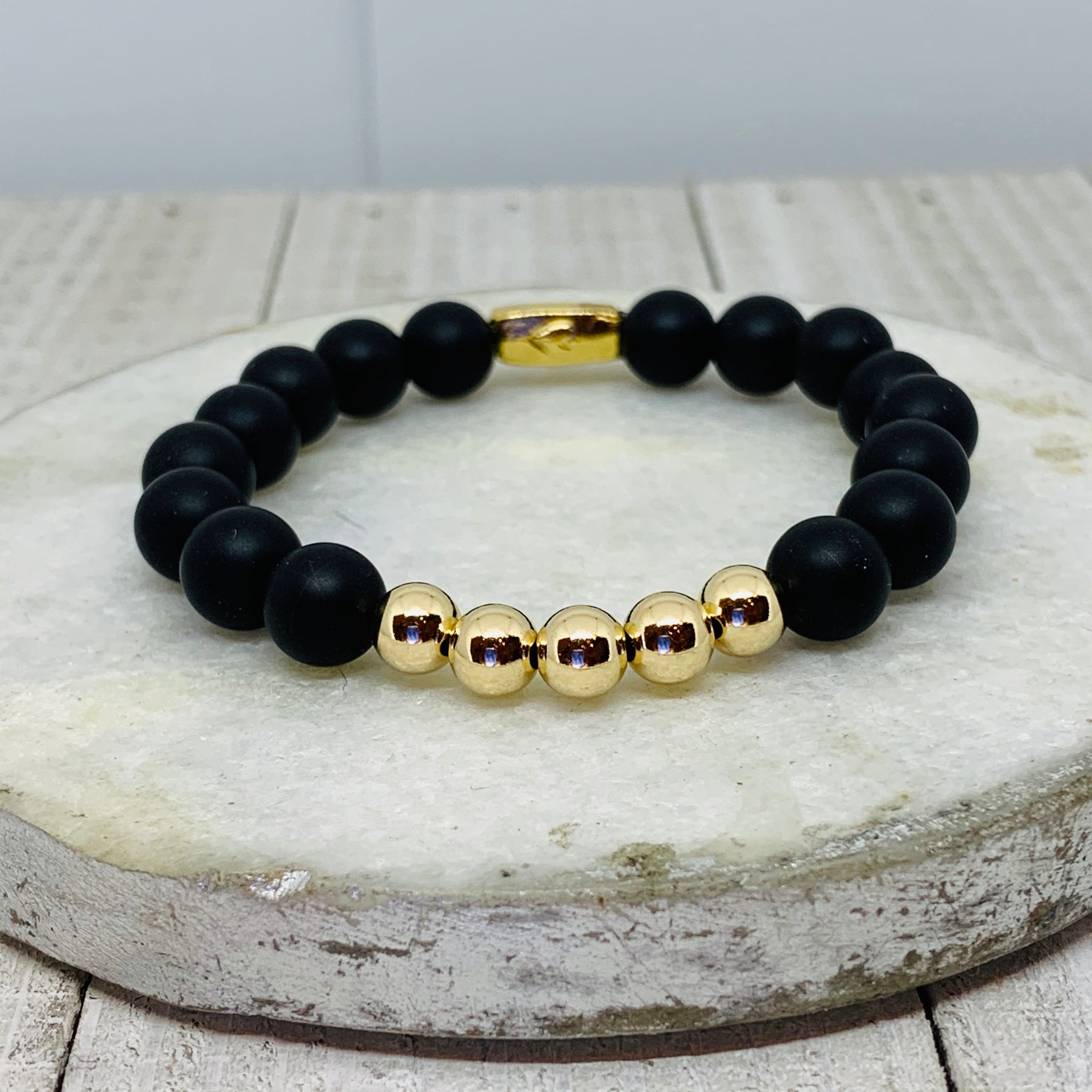 Mega Black & Gold Bracelet Stack