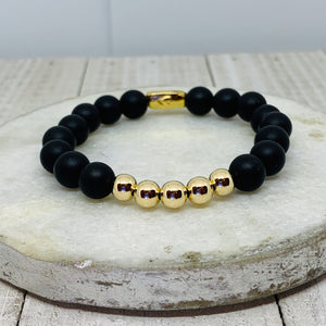 Mega Black & Gold Bracelet Stack