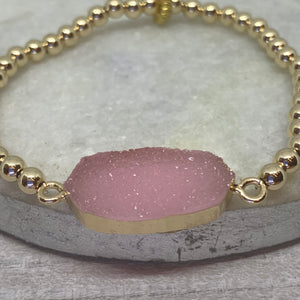 Gold Filled & Lavender Bracelet