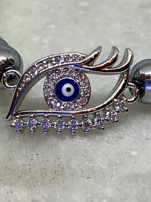 Silver Evil Eye Bracelet