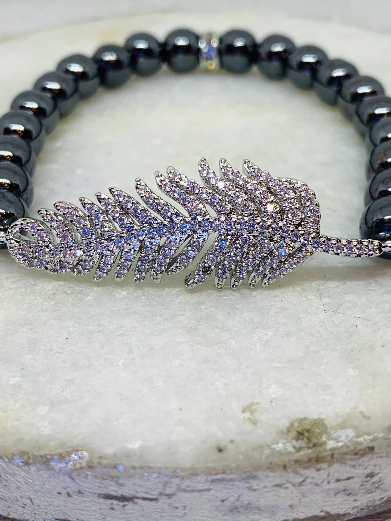 Silver Leaf Single Bracelet