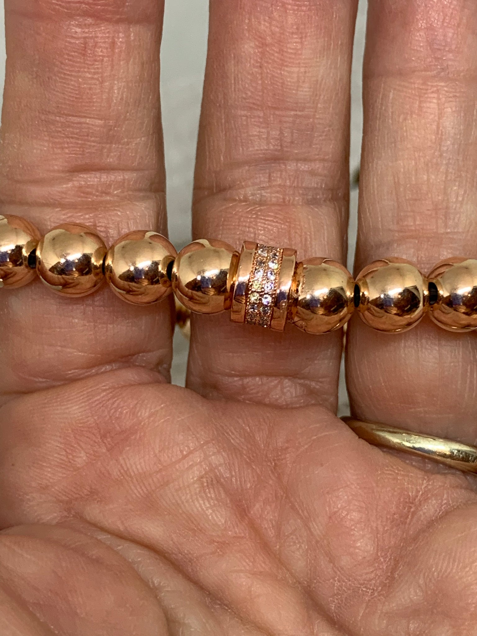 Rose Gold Baller Bead Bracelet
