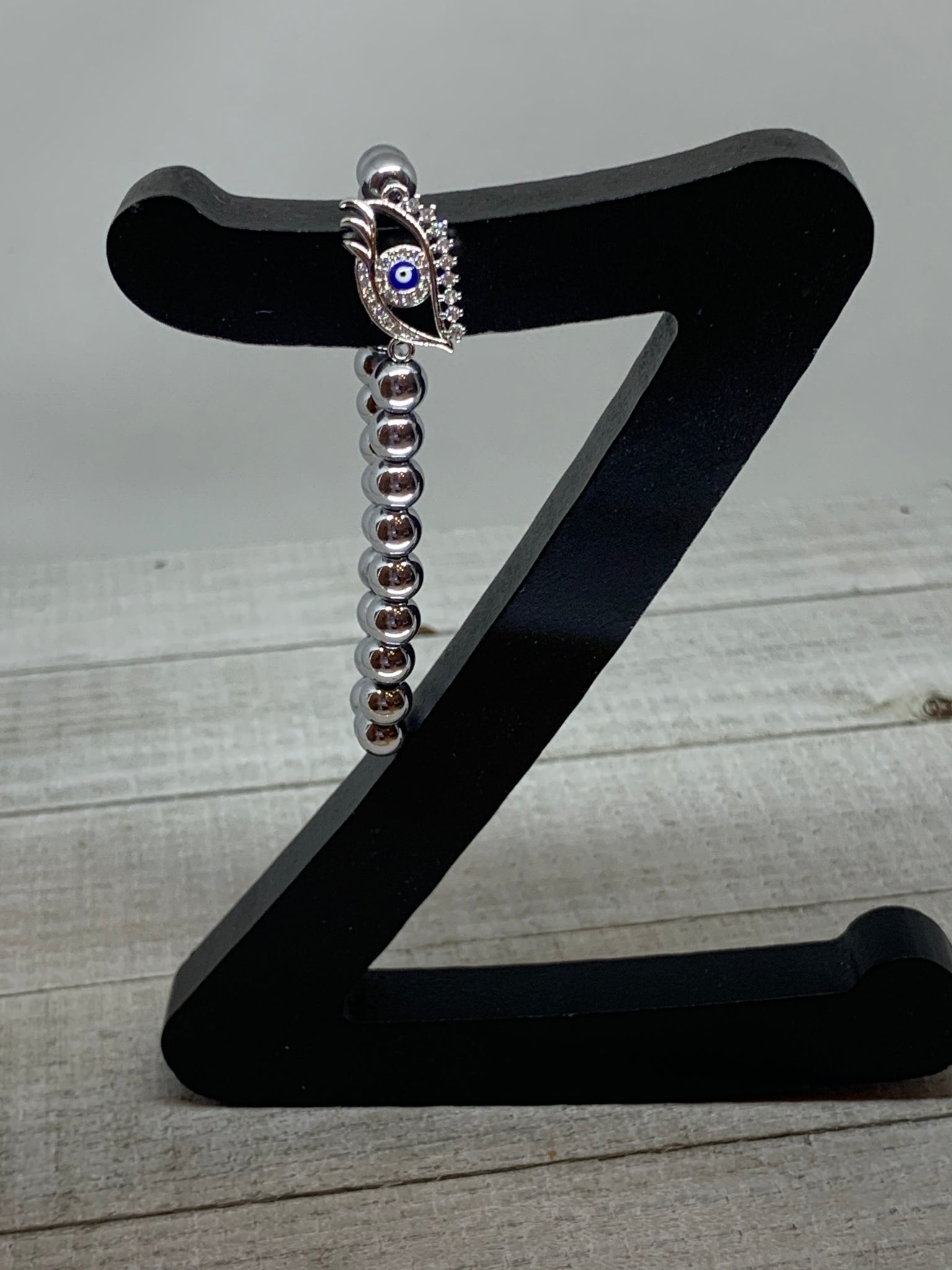 Silver Evil Eye Bracelet