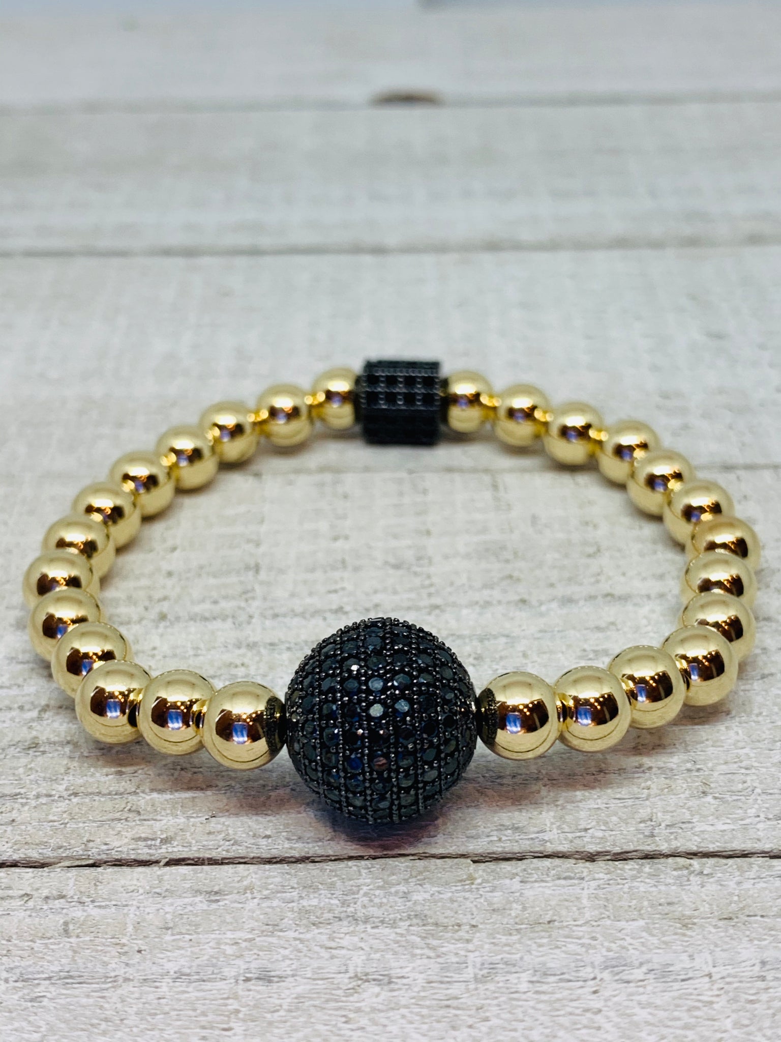 Gold Meets Black Bracelet