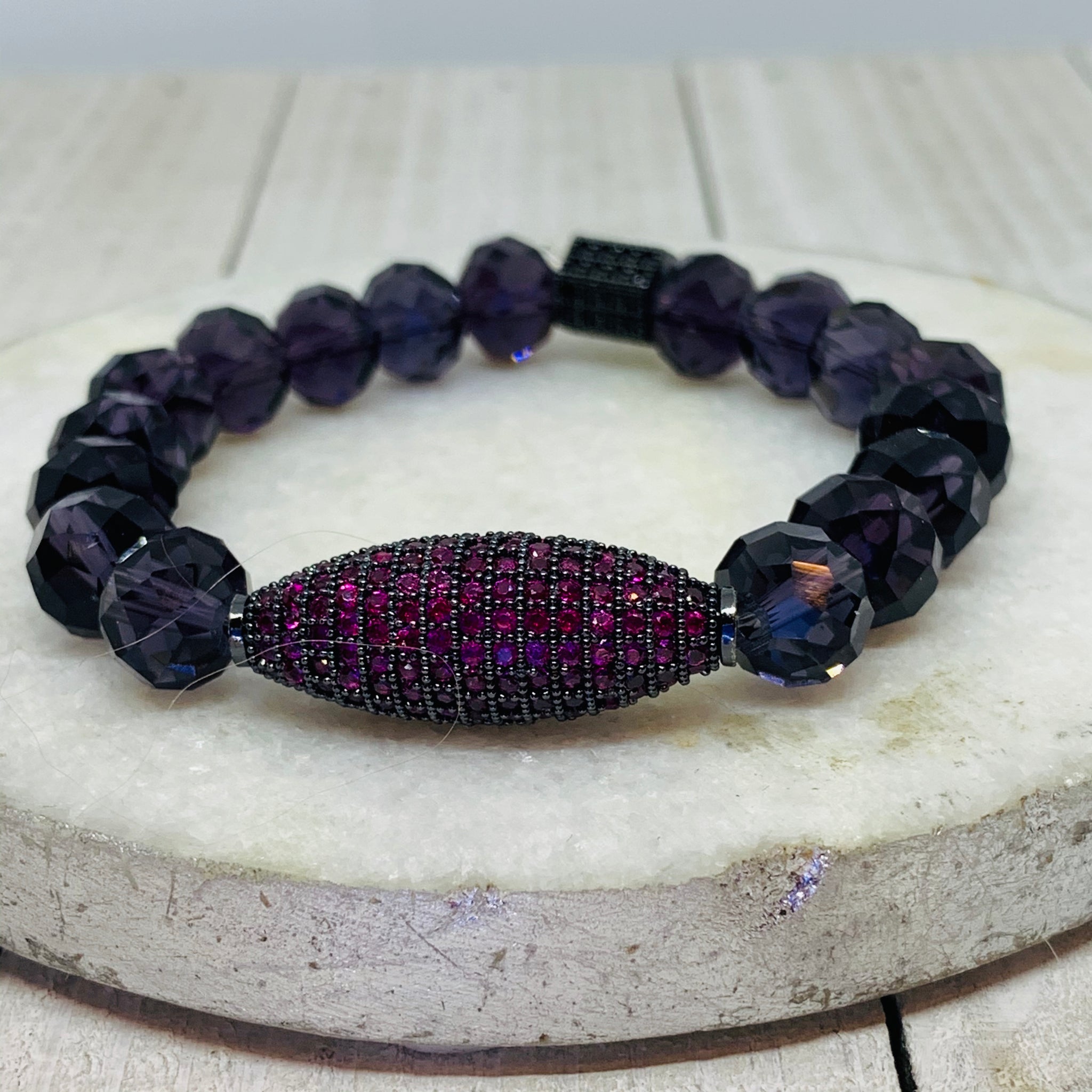 Hot Pink Oval Bracelet