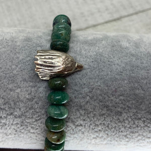 Unisex Natural Aust Dragon Blood Jade Eagle Bracelet