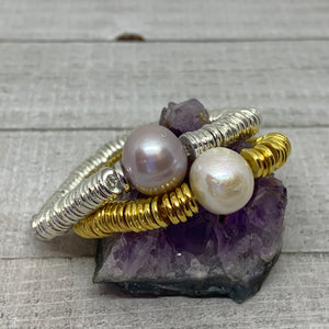 Gold & Silver Edgy, Rocket Chic Bracelet Stack