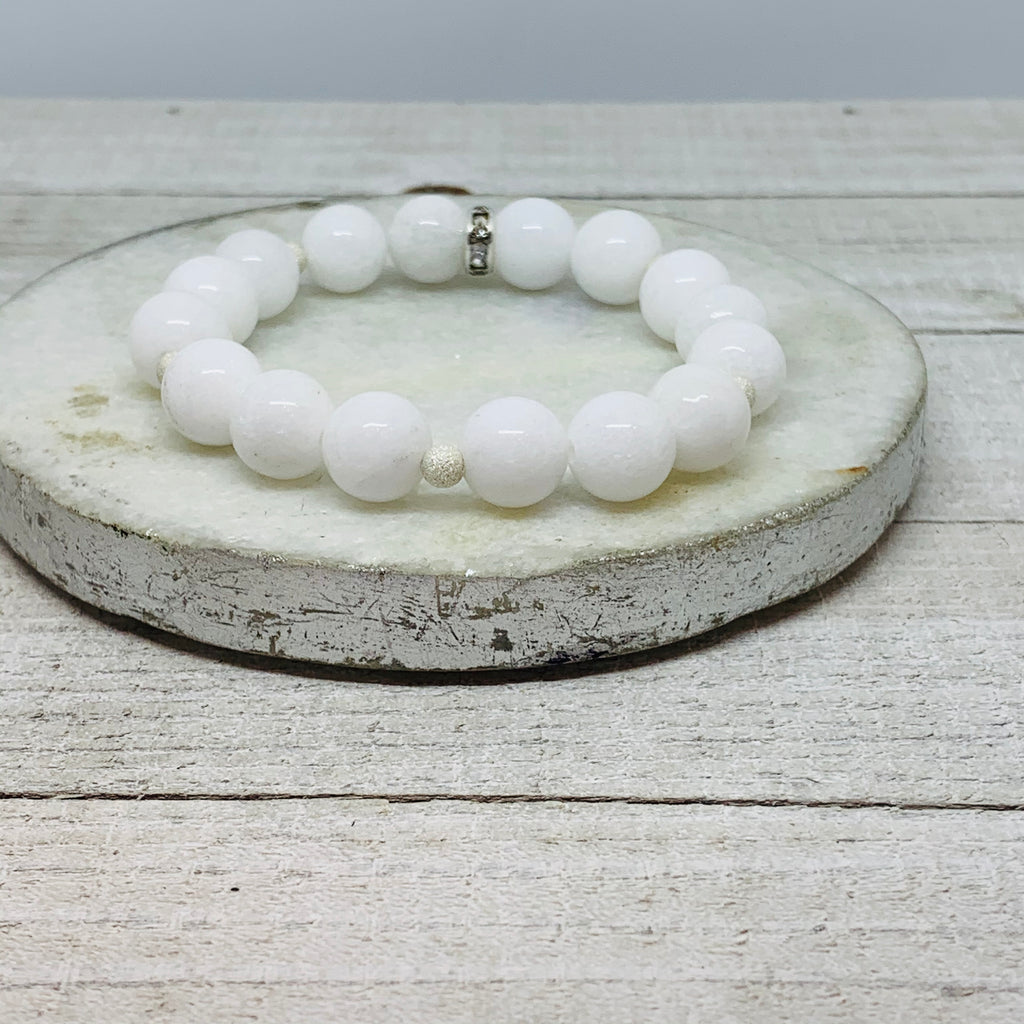 White Mountain Jade and Stardust Bracelet