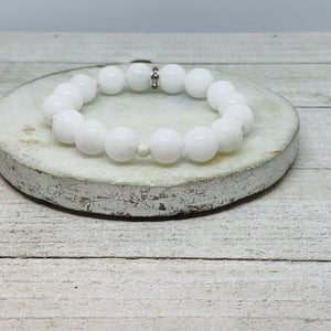White Mountain Jade and Stardust Bracelet