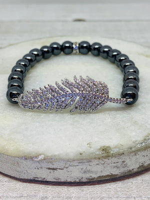 Silver Leaf Single Bracelet