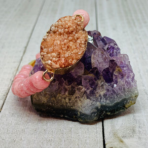 Peaches N Cream Druzy Bracelet