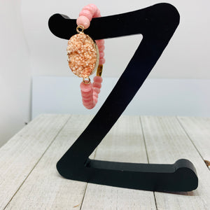 Peaches N Cream Druzy Bracelet