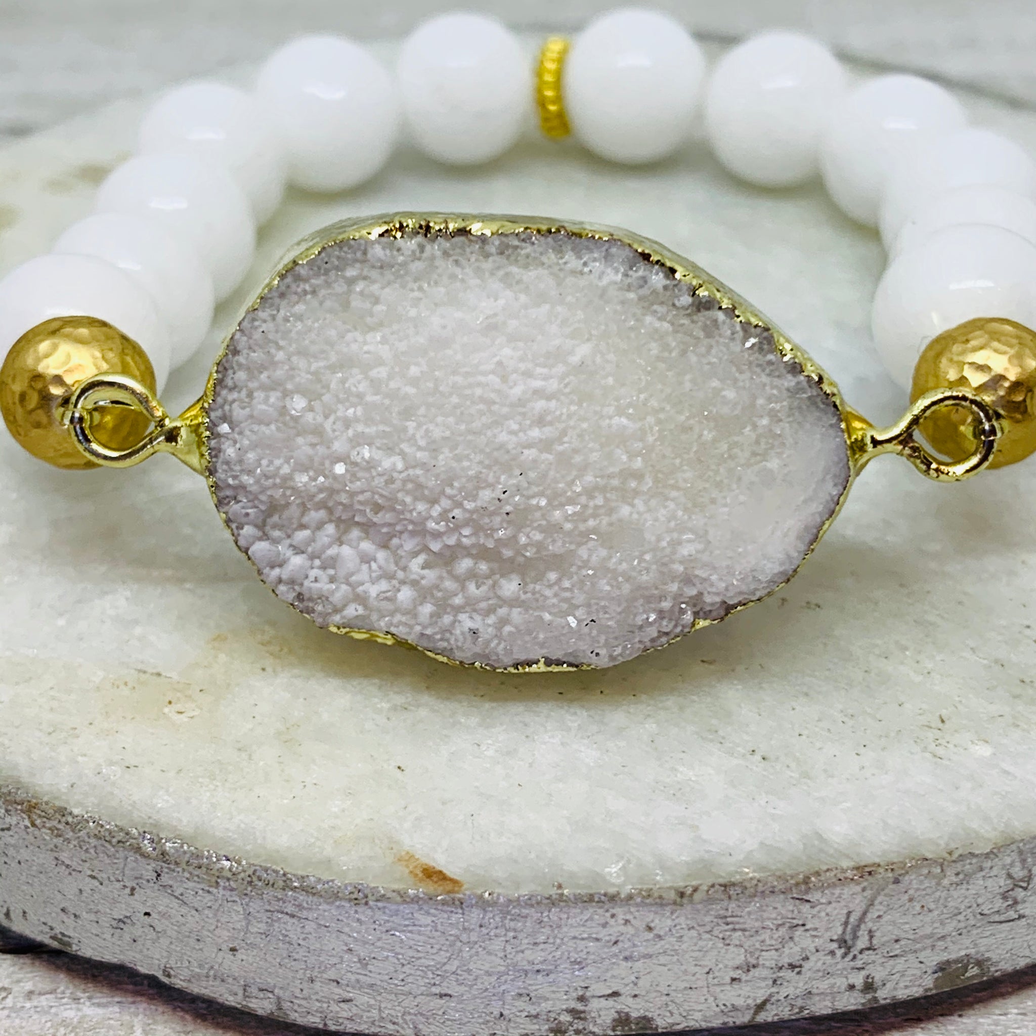 Snow White Druzy Bracelet