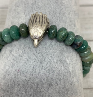 Unisex Natural Aust Dragon Blood Jade Eagle Bracelet