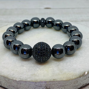 The Susan Bracelet 10 mm Black Hematite Beauty