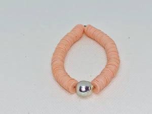Rose Pale Pink Vinyl African Phono with Baroque Pearl